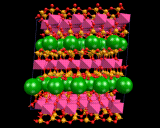 (The layered structure of muscovite.)