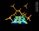 (Covalent bonding in the structure of silicon.)