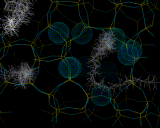 (The trajectory of a small hydrocarbon molecule diffusing through ZSM-5.)