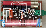 (A 1.5 volt (AAA battery) am receiver component layout)