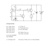 (Solar Powered Flag Waver Schematic)