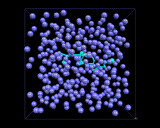 (The trajectory of an argon atom in liquid argon.)