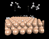 (Hydrogen and simple hydrocarbons on a metal surface)