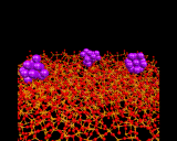 (Groups of nickel atoms on the surface of SiO2.)